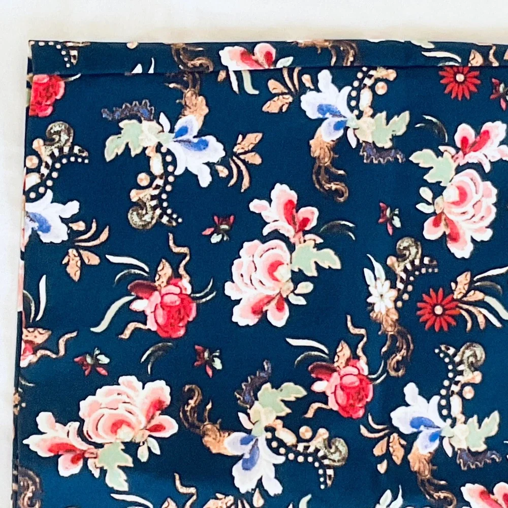 Philosophy women's floral pencil skirt 12 summer lightweight‎ stretch Navy boho
